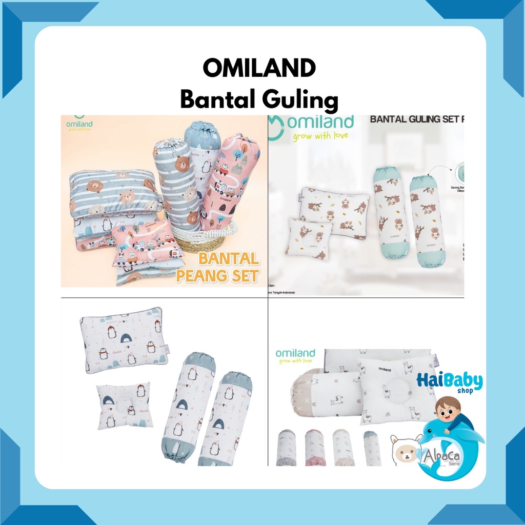 Bantal Bayi Omiland/ Bantal Omiland / Bantal Peyang Omiland / Omiland Bantal Guling Set Bayi Omiland