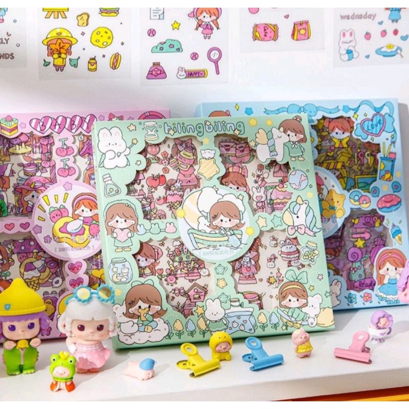 ECERAN Sticker DIY Korea Dekorasi Diary Scrapbook (Hrg per LEMBAR)