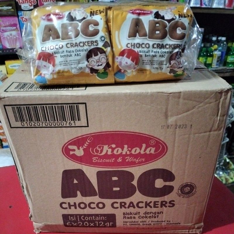 

biskuit dan wafer rasa coklat bentuk ABC 10pics@12g