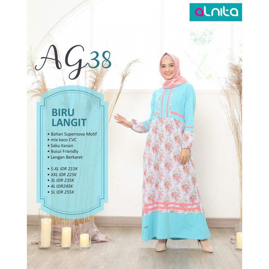 Gamis Alnita Ag 38 (Gamis Promo Murah)
