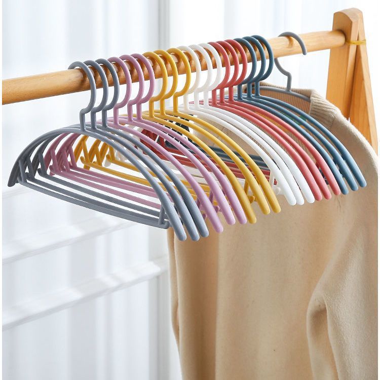 AVVET Hanger Plastik Setengah Lingkaran Gantungan Baju Warna Pastel Lucu Adjustable Hangers Clothes Jemuran Baju Celana Anti Slip Murah Import