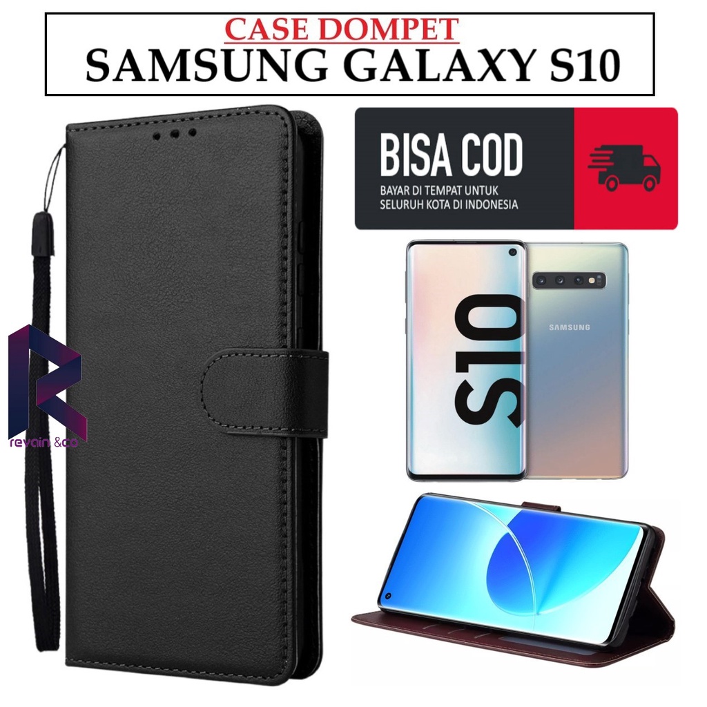 CASE SAMSUNG GALAXY S10 FLIP WALLET LEATHER KULIT PREMIUM SARUNG BUKA TUTUP KESING HP FLIP CASE SAMSUNG GALAXY S10