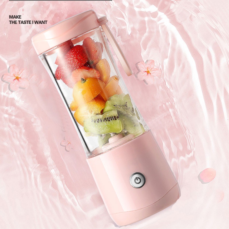 Mini juicer Portable blender 6 mata pisau cangkir Multifungsi USB belender 380ml kaca menebal cangkir juicer original