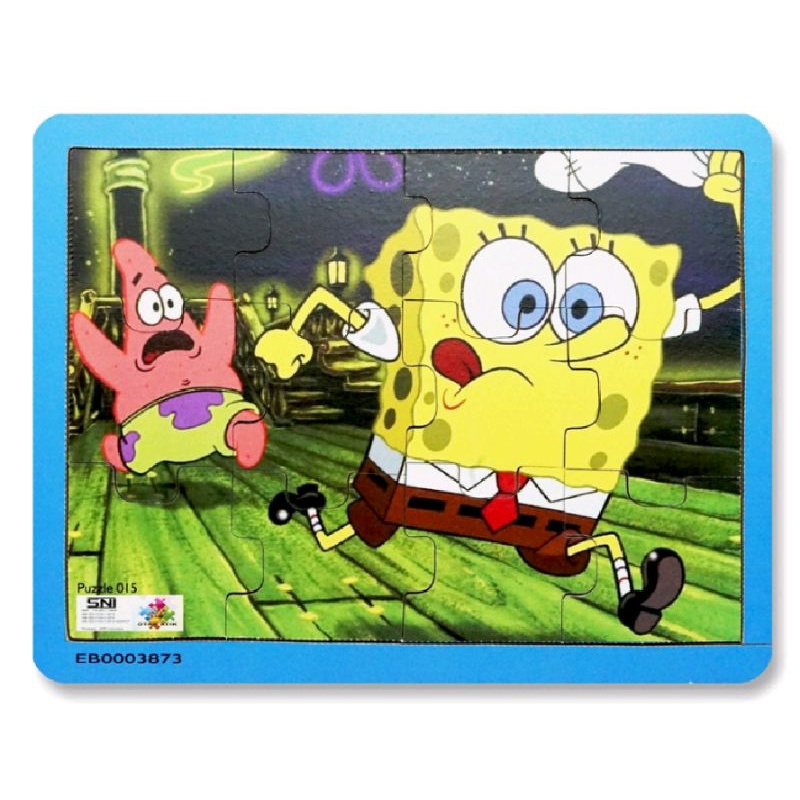 mainan edukasi puzzle mainan anak seri animasi kartun 16x20 HARDBOARD MDF SNi potongan besar