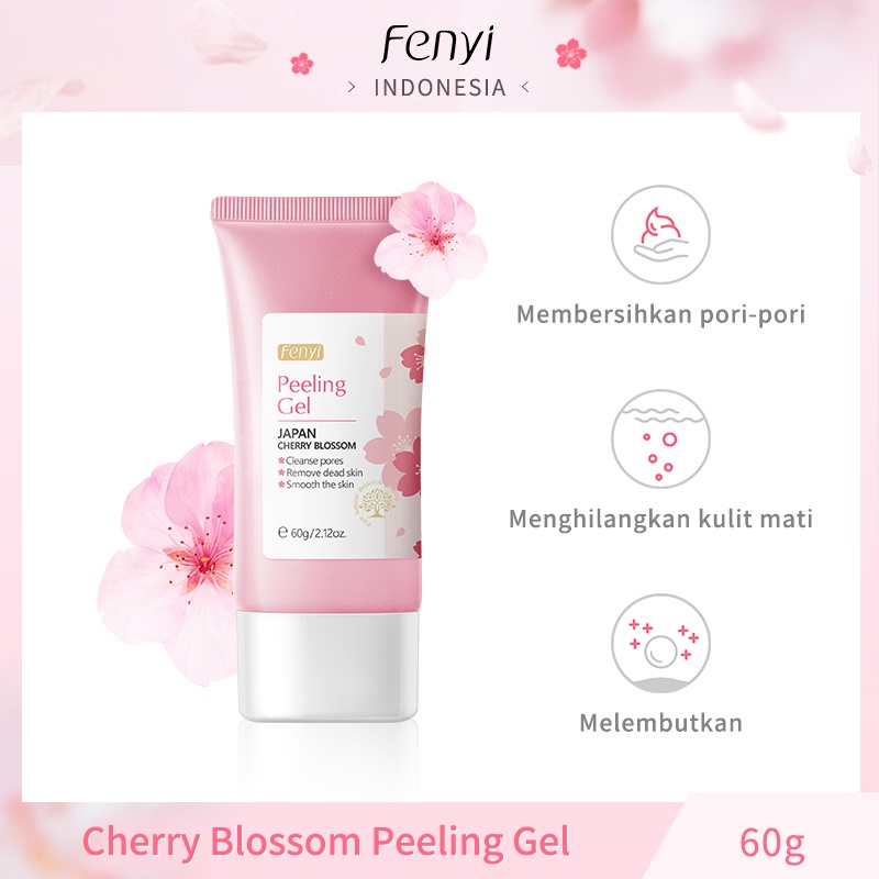 Fenyi Cherry Blossom Peeling Gel Facial Scrub Eksfoliasi Mengangkat Kulit Mati 60g