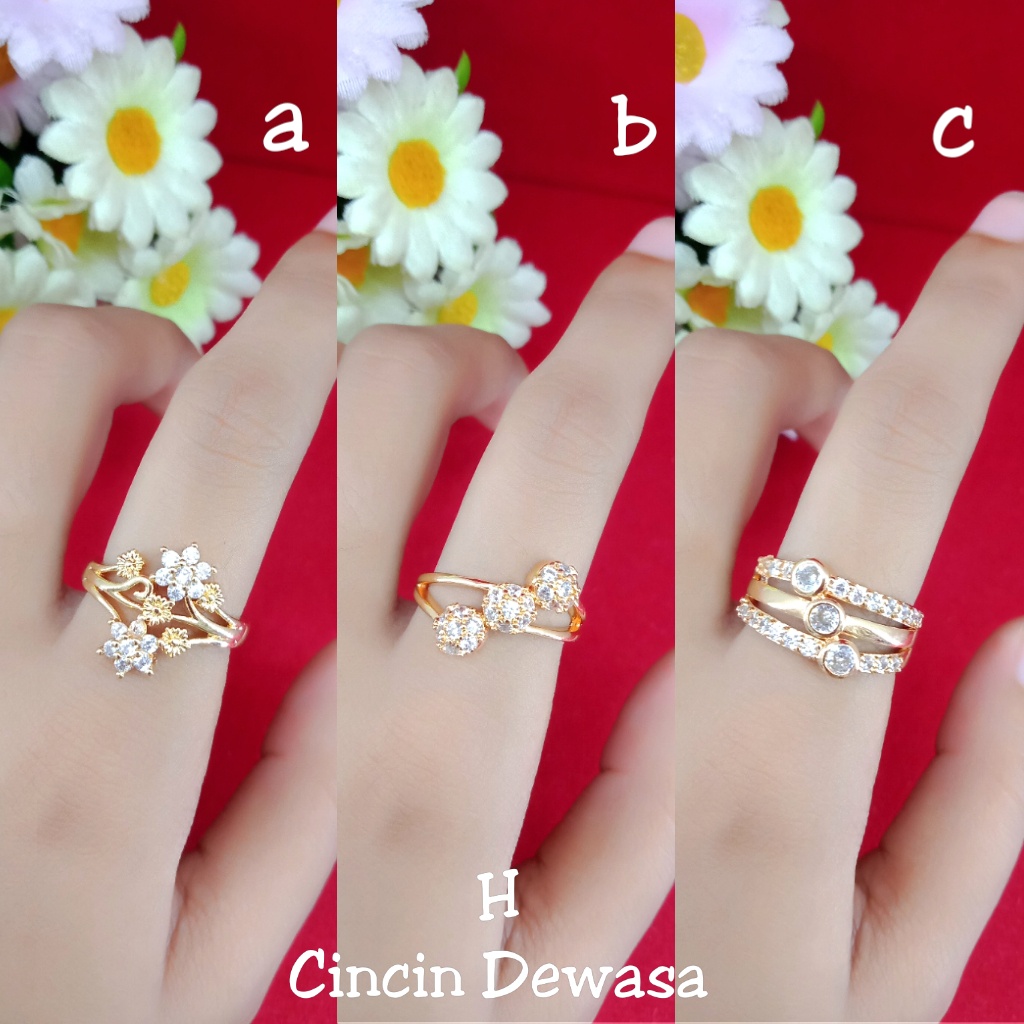 Cincin Xuping Lapis Emas Permata Zyrcon