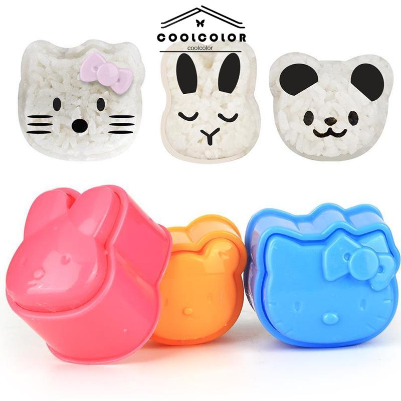 COD❤️Cetakan Nasi Bola Rice Mold Cetakan Nasi Dengan 3 Motif Lucu Bola Shake- cl