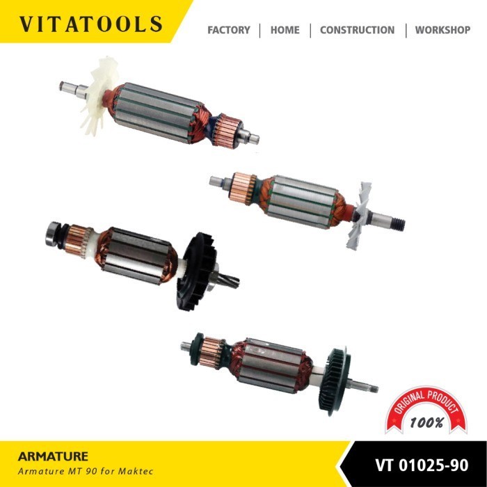 [BISA COD] Armature Mt 90 For Gerinda Maktec - Armature Rotor Anchor Replace / Perlengkapan Rumah Ta