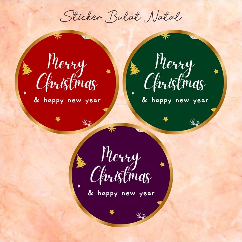 

STICKER UCAPAN NATAL CHRISTMAS BULAT 026