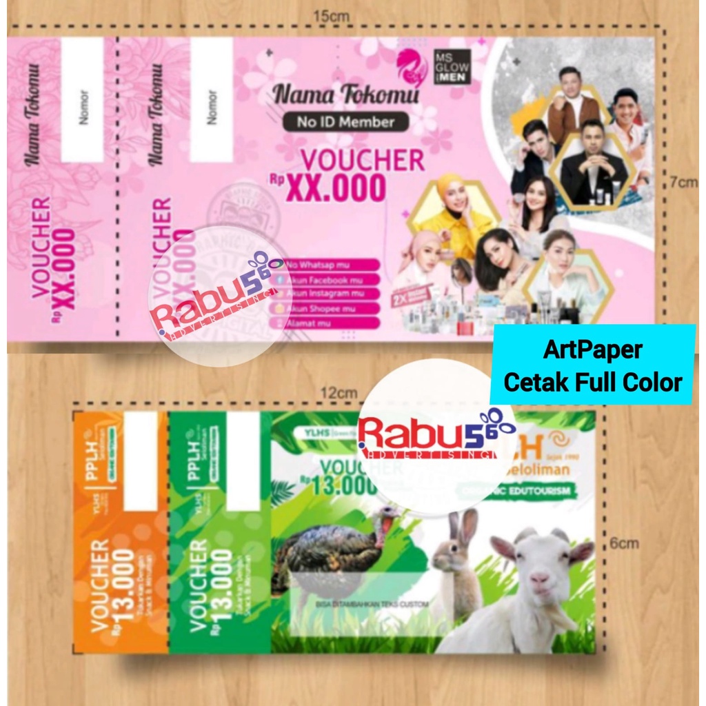 Cetak Kupon/ Karcis/ Ticket/ Voucher Custom