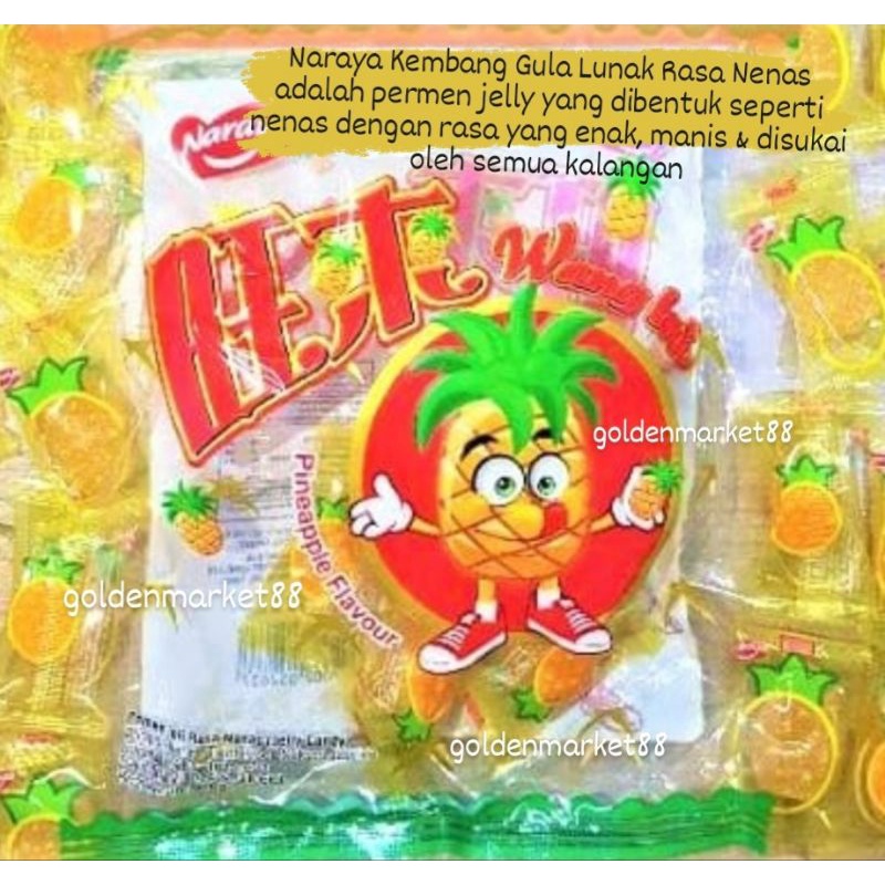 

NARAYA MANISAN PERMEN LUNAK NENAS WANG LAI PINEAPPLE JELLY CANDY