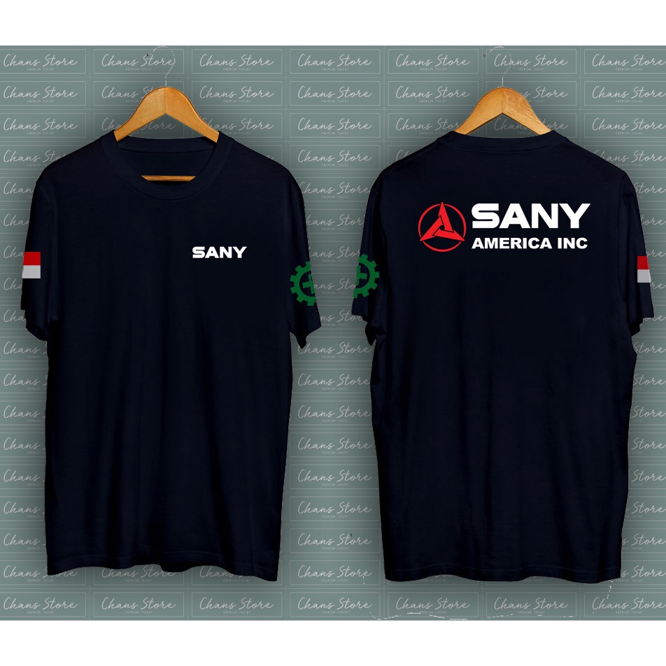 Baju Kaos Sany Construction Excavator Alat Berat Bego