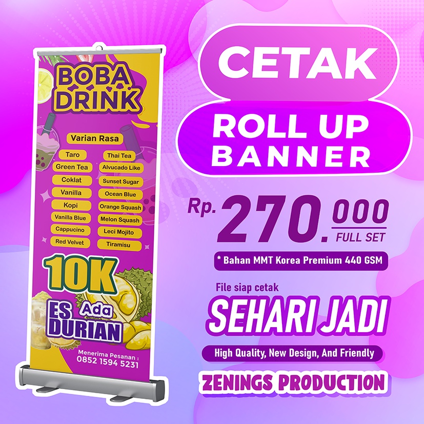 Jual Cetak Roll Up Banner 85 X 200 Cm Shopee Indonesia 5421