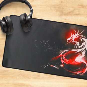 RRS STORE MOSEPAD GEMING Material Nilon dan Karet Anti Selip OLEVO Gaming Mouse Pad XL Desk Mat 800 x 300 x 2 mm - RO40 MOUSEPAD MOTIF 1 NAGA ANTI SLIP ANTI AIR BAGUS