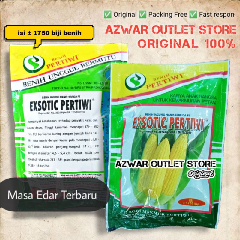 Exotic pertiwi | benih bibit jagung manis ORIGINAL eksotik