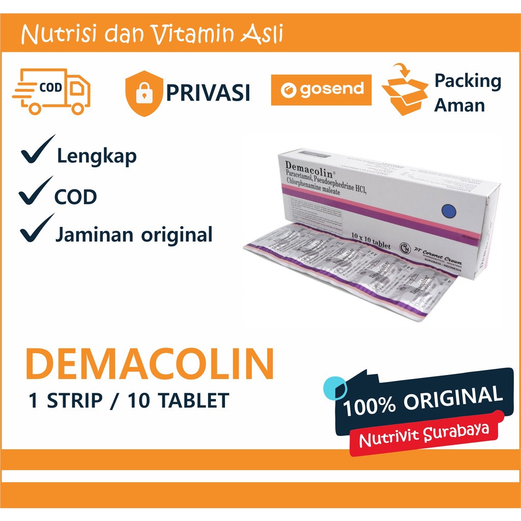 Demacolin Tablet obat demam pilek 1 STRIP