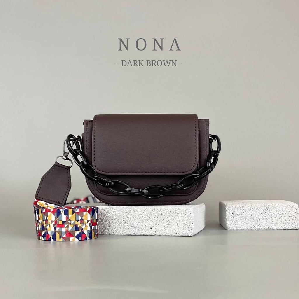 NONA DARK BROWN - TAS SELEMPANG WANITA / TAS WANITA / Slingbag