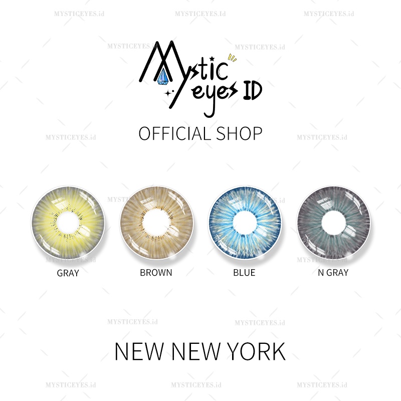 [✅COD] MYSTICEYES SOFTLENS NEW NEW YORK SERI Lensa Kontak Normal 14.0-14.2 MM