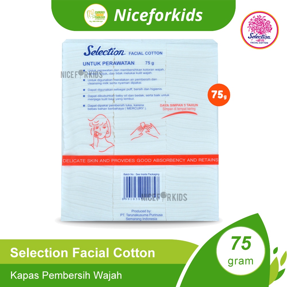 Selection Facial Cotton 35GR / Selection Facial Cotton 75GR / Kapas Pembersih Wajah / Kapas Wajah