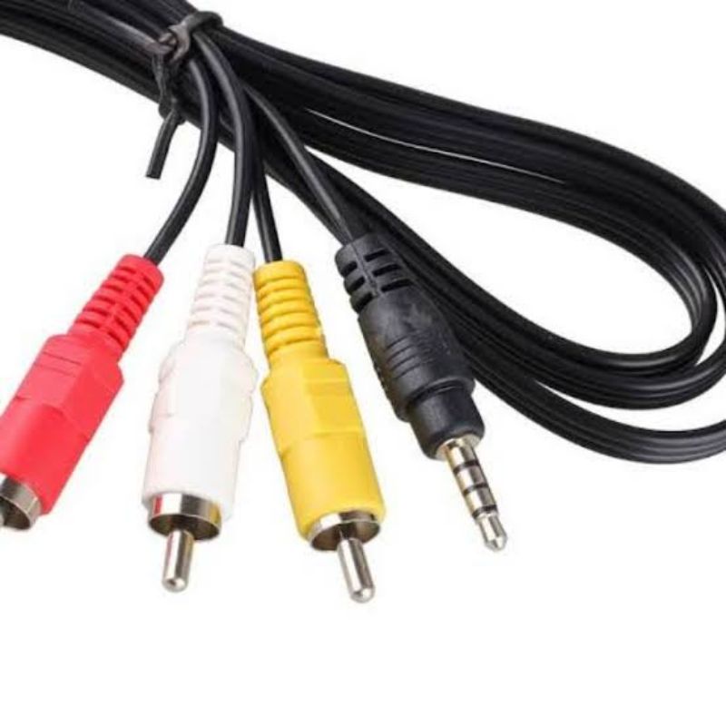 Kabel Jack RCA av 3,5 audio stereo dan video khusus untuk stb android set top box  hg680p b760h dan 