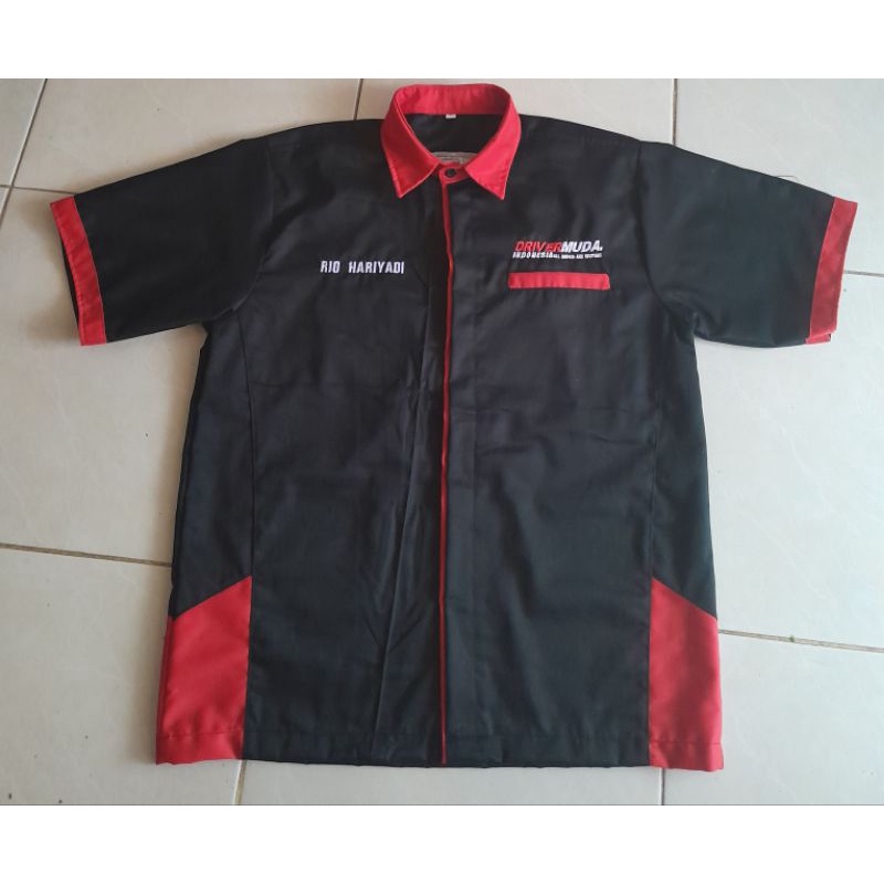 kemeja pendek pria/ atasan pria murah/baju driver / kemeja sopir driver truk center driver muda /fas