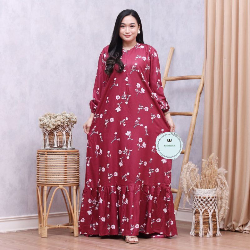 GAMIS RAYON MOTIF BUNGA 2