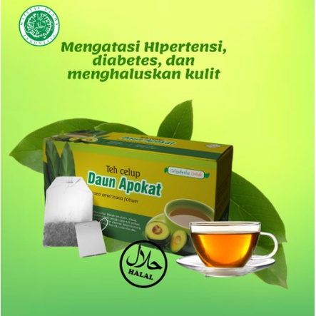 

Teh Apokat mengobati hipertensi dan mencegah stroke halal bpom