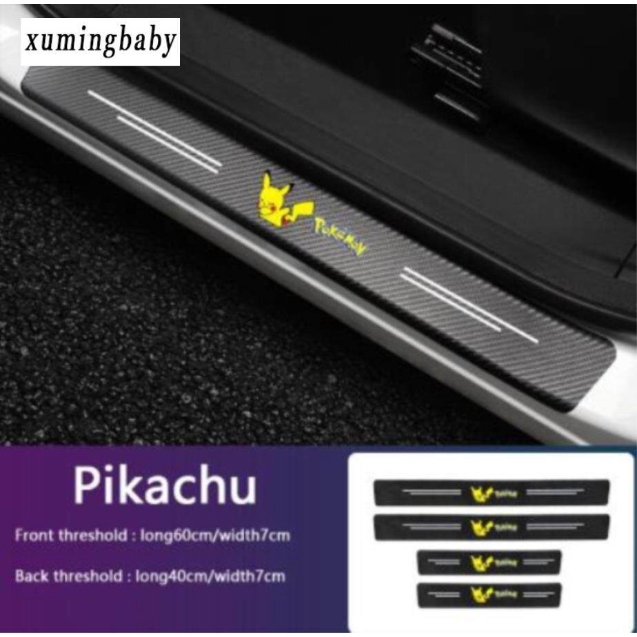 Xuming 4pcs / set Stiker Vinyl Pelindung Pintu Mobil Universal Anti Gores