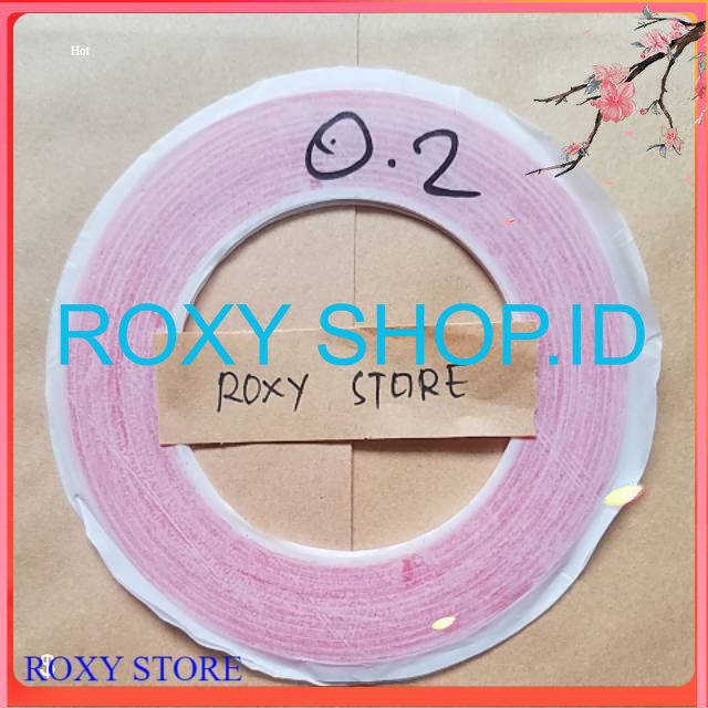 Double Tape Dobel Tip 0.2mm Merah Copotan