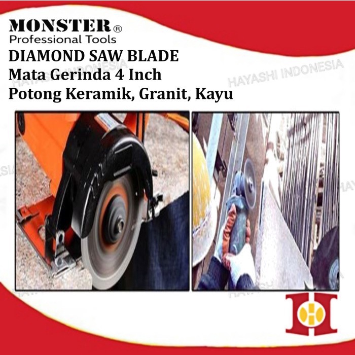 Mata Gerinda Potong Keramik Beton Granit Kayu Diamond Saw Blade 4&quot; In