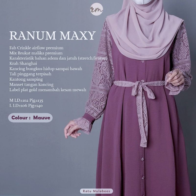 RATU MULABEES RANUM MAXY ORI BRAND RATU MULABEES || GAMIS PREMIUM MIX BROKAT PREMIUM