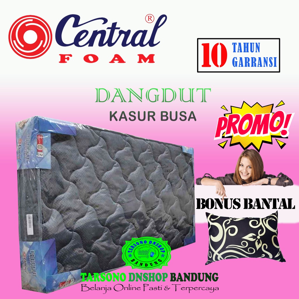 Kasur Busa Dangdut By Central Foam Tebal 20cm Bonus Bantal / Kasur Busa Ukuran No. 1 2 3 4 Bergarans
