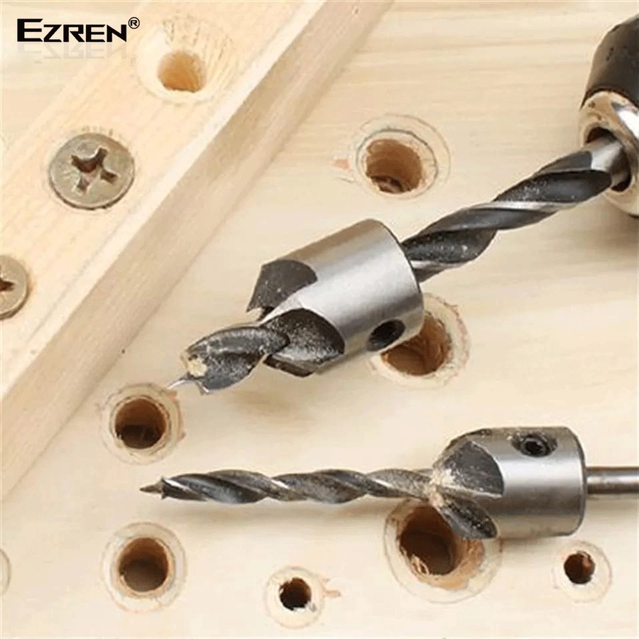 Ezren EZ-0142 Mata Bor Kayu Countersink Woodworking Champer (7 Pc)