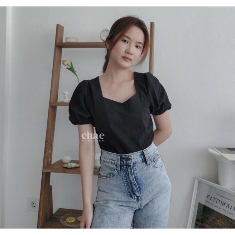 Sia Top / Blouse Wanita / Puffy Sleeve Blouse / Korean Blouse / Blouse Wanita Linen / Blouse Puffy /