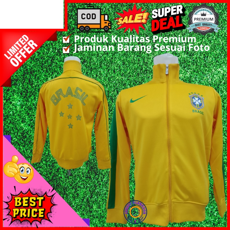 (jerseyolahraga) Jaket Brasil Kuning Grade ori Negara Piala Dunia / Jaket Bola Grade Ori Brasil / Ja