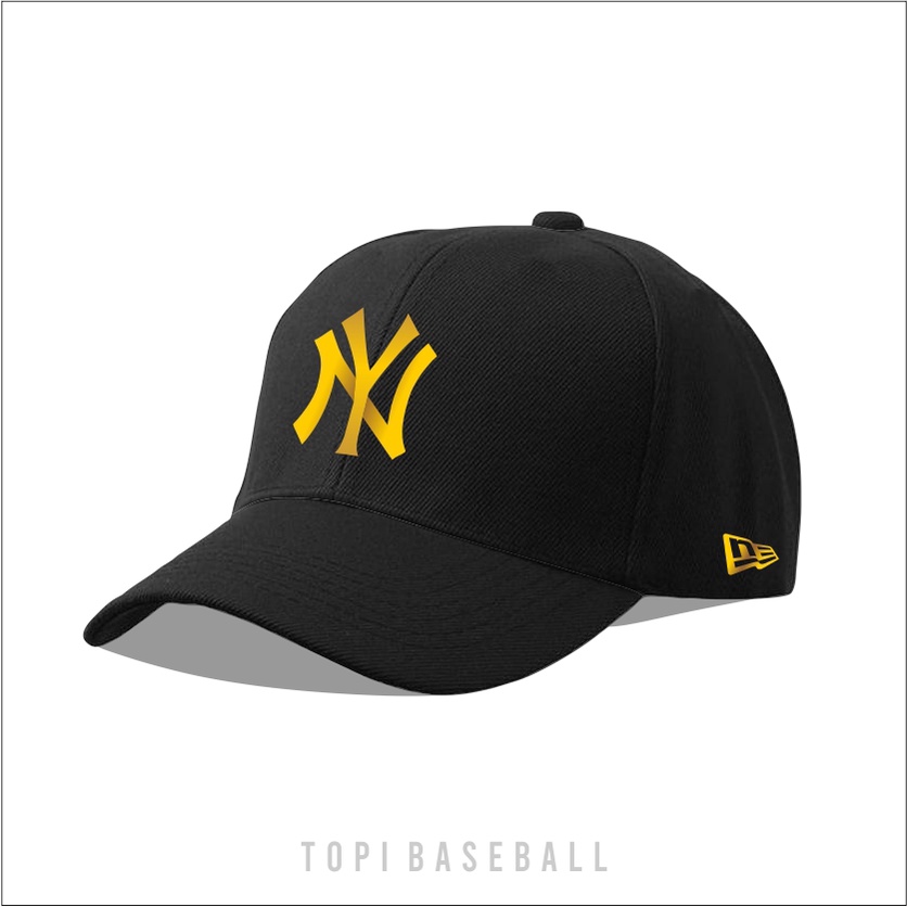 Topi Casual Model Baseball Logo NY Bahan Katun Twill