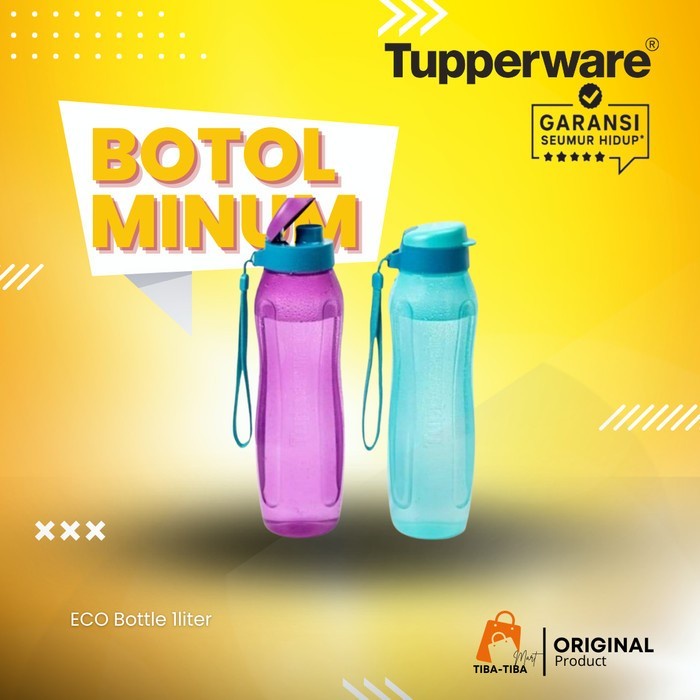 [Dapat 2 Botol] Tupperware Botol Minum 1Liter Blackpink Tumbler Eco 1L