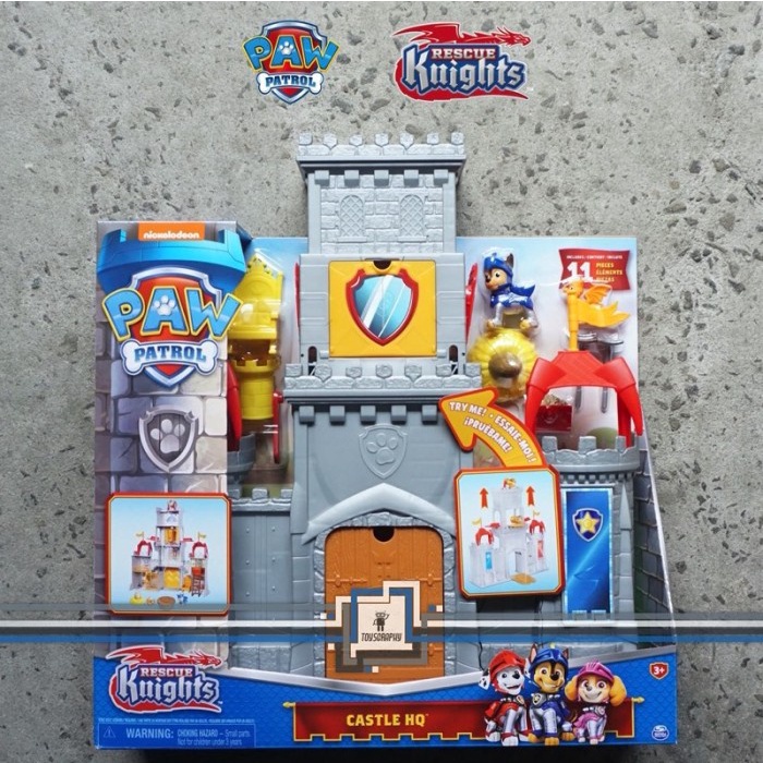 Paw Patrol Rescue Knights Castle HQ Playset with Chase & Mini Dragon