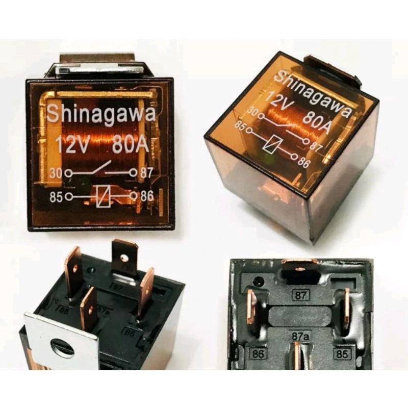 (BISA COD)relay 4kaki 12V 80A transparan.