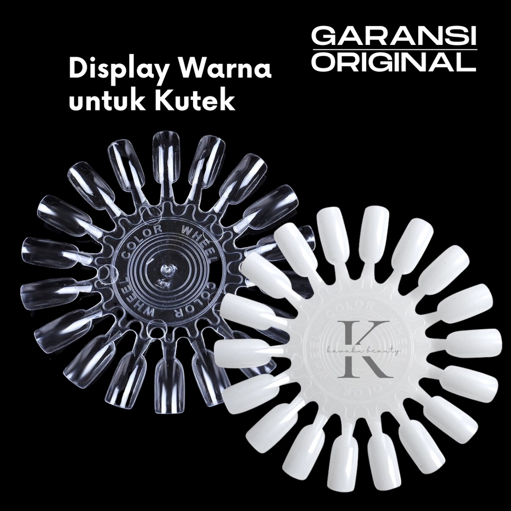 Display Warna Kuku Palsu / Color Chart Round Bulat