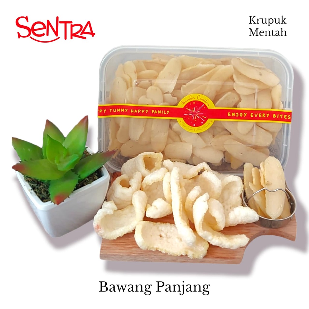 

Kerupuk Bawang Panjang / Bawang Lidah || Kerupuk Kering Mentah Box Premium