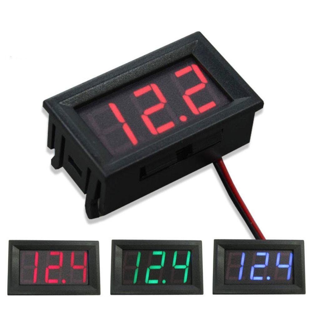 Rebuy Otomotif Voltmeter Digital Display High Quality DC Voltage Display Mobil Motor Monitor Pengukur Tegangan Voltmeter Digital Pengukur Tegangan