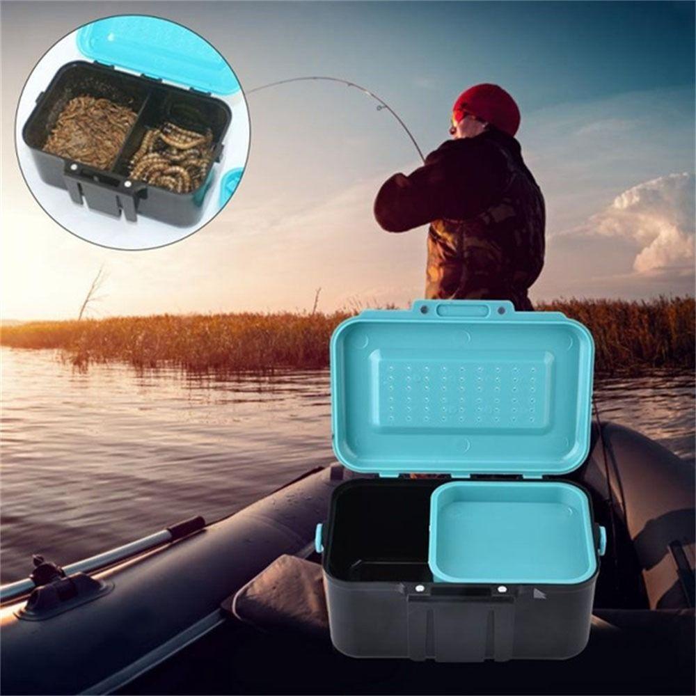 Agustinina Kotak Umpan Pancing Double-Layer Magnetic Live Baits Case Storage Space Fishing Box Alat Pancing Wadah Umpan