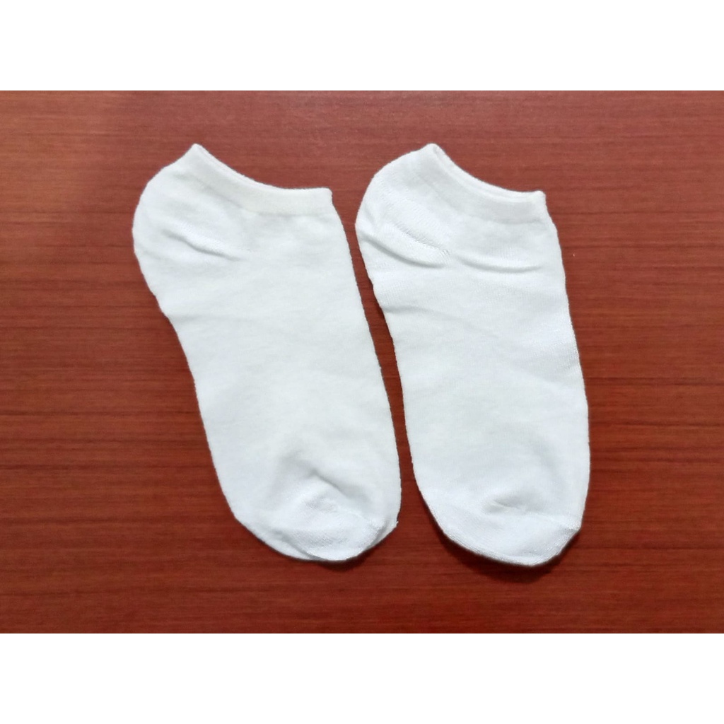 Kaos Kaki KS02 Kaos Kaki Polos Motif Pendek Dibawah Mata Kaki-White
