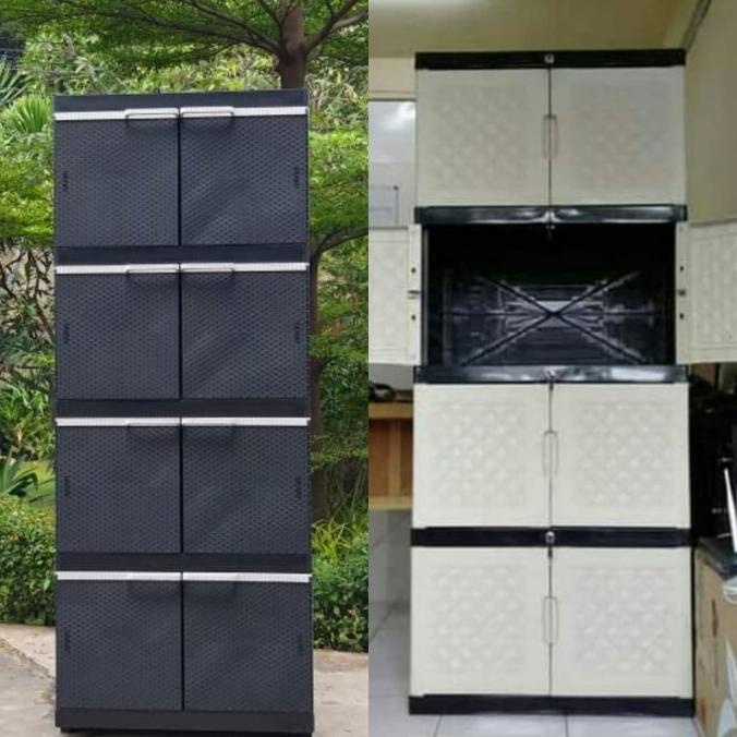 

Laci plastik / Lemari pakaian / laci pakaian / rak buku susun 4 stock ready