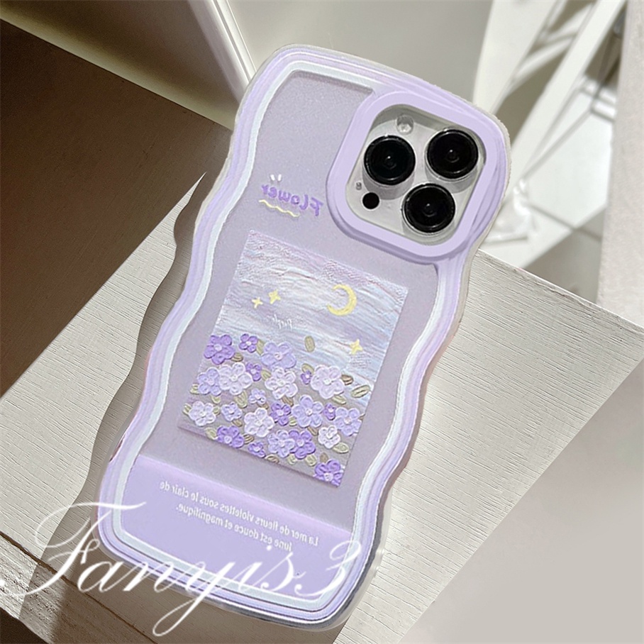 Samsung A04 A04E A04s M23 A13 A03 A23 A33 A53 A73 A03s A02 A22 A52 A52s A72 A32 A51 A71 A50 A50s A30s A31 A20 A30 M53 M32 Soft Case TPU Motif Bunga Ungu Untuk