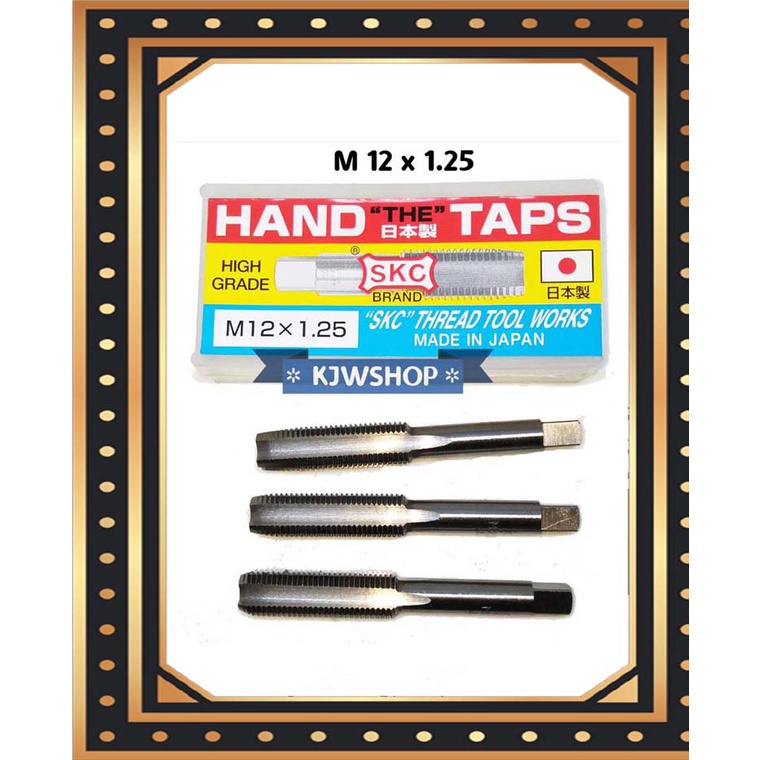 Handtap SKC ORIGINAL M12 x 1.25 JAPAN Hand Tap M12x1.25 Drat Baut M 12 x 1,25 Bearing Steel M12x1,25