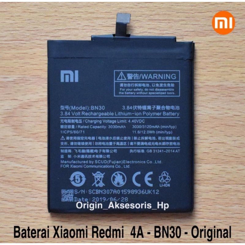 battery bn 30 redmi 4a