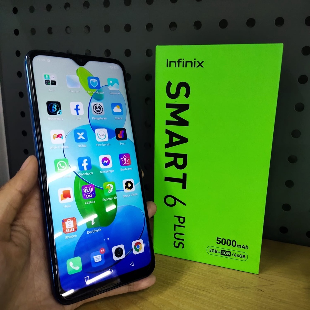 Jual INFINIX SMART 6 PLUS 3 64GB 3 64 SECOND MULUS LIKE NEW 99 FULL SET Shopee Indonesia