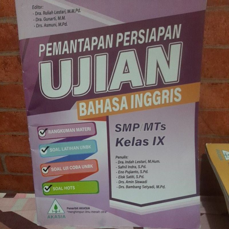 buku akasia pemantapan persiapan ujian bahasa inggris